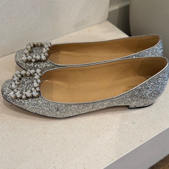 Kate Spade Silver Women's Flats with Jewels - Size 10 - Picture 6 of 10